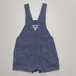 OshKosh B’Gosh Vtg Vestbak Bib Overalls Shortalls USA Railroad Stripe Size 24M
